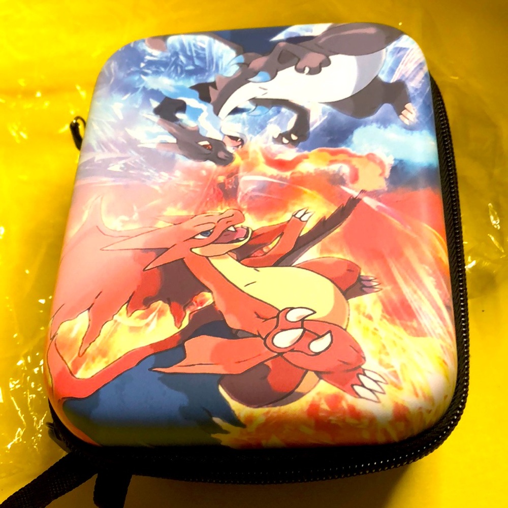 Card Game Box Bag Abstract Fiery Dragons Pattern